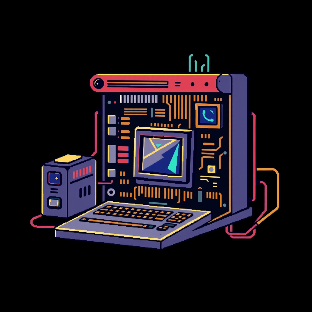 Pixel art illustration for the Hardware brief
