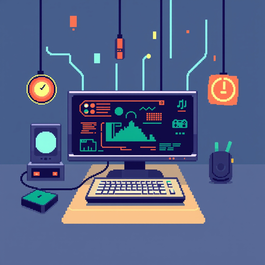 Pixel art illustration for the Gaming brief