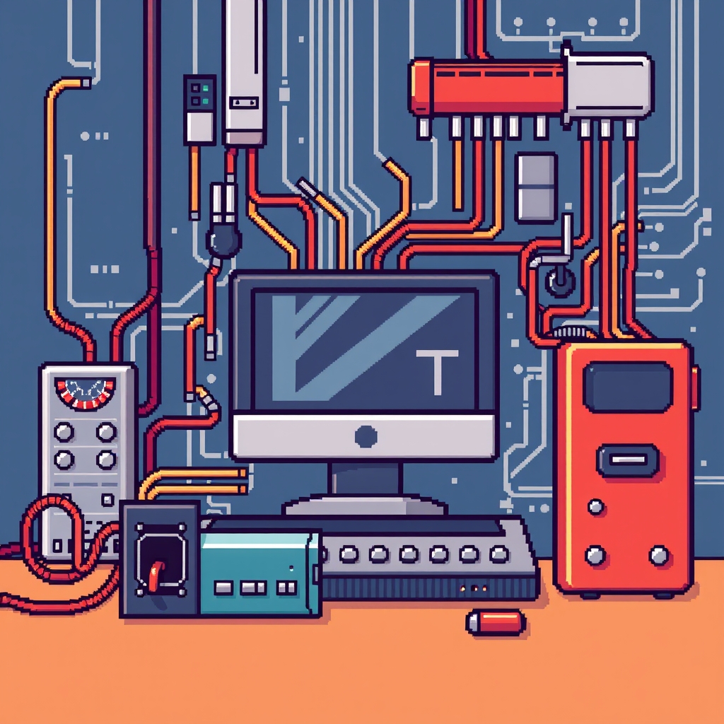 Pixel art illustration for the Hardware brief