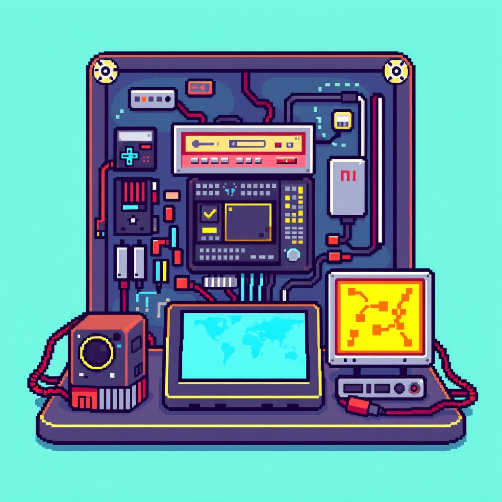 Pixel art illustration for the Hardware brief