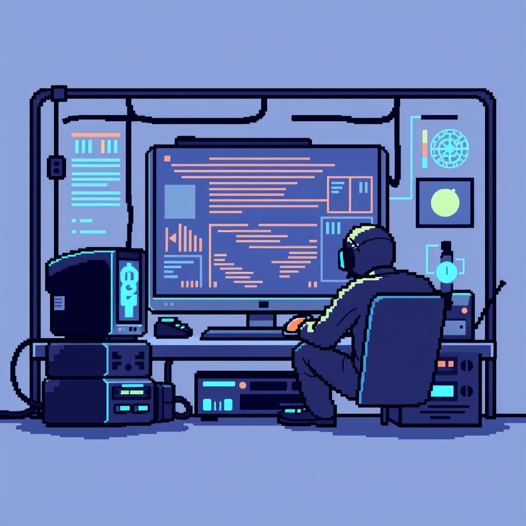Pixel art illustration for the Gaming brief