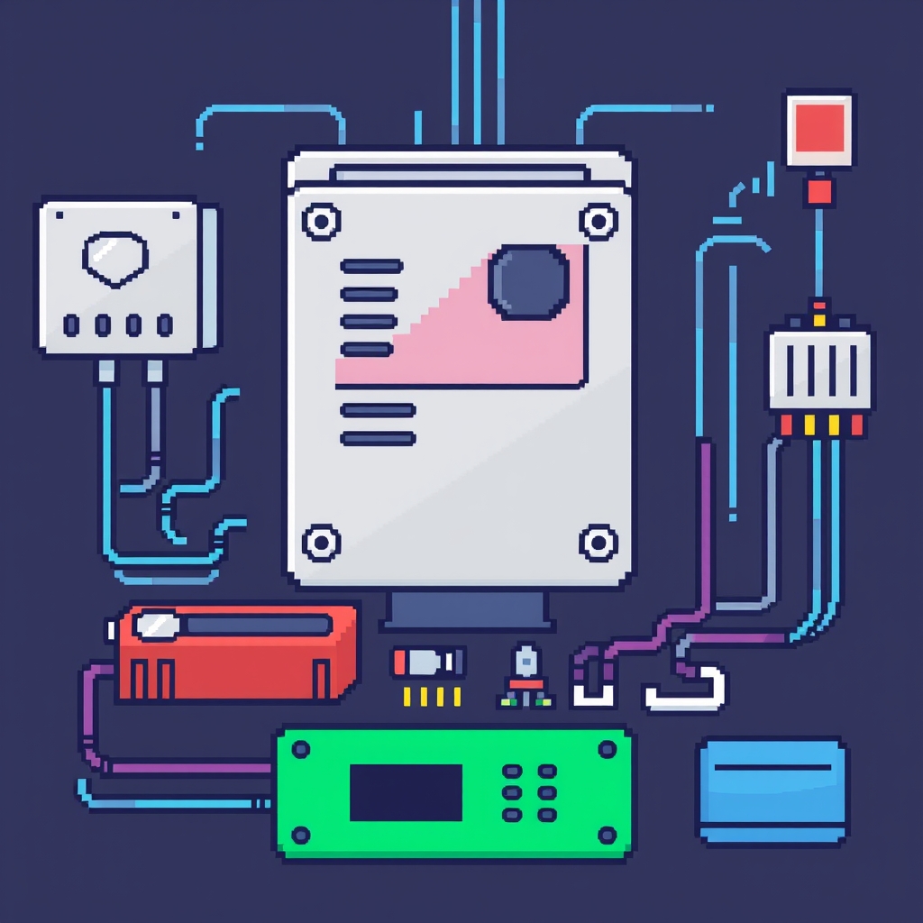 Pixel art illustration for the Hardware brief