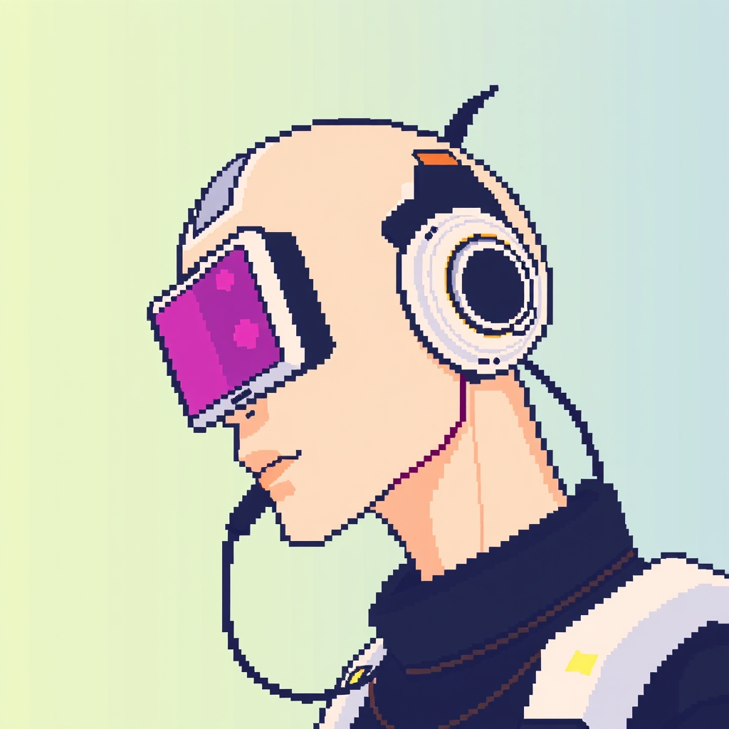 Pixel art illustration for the AI brief