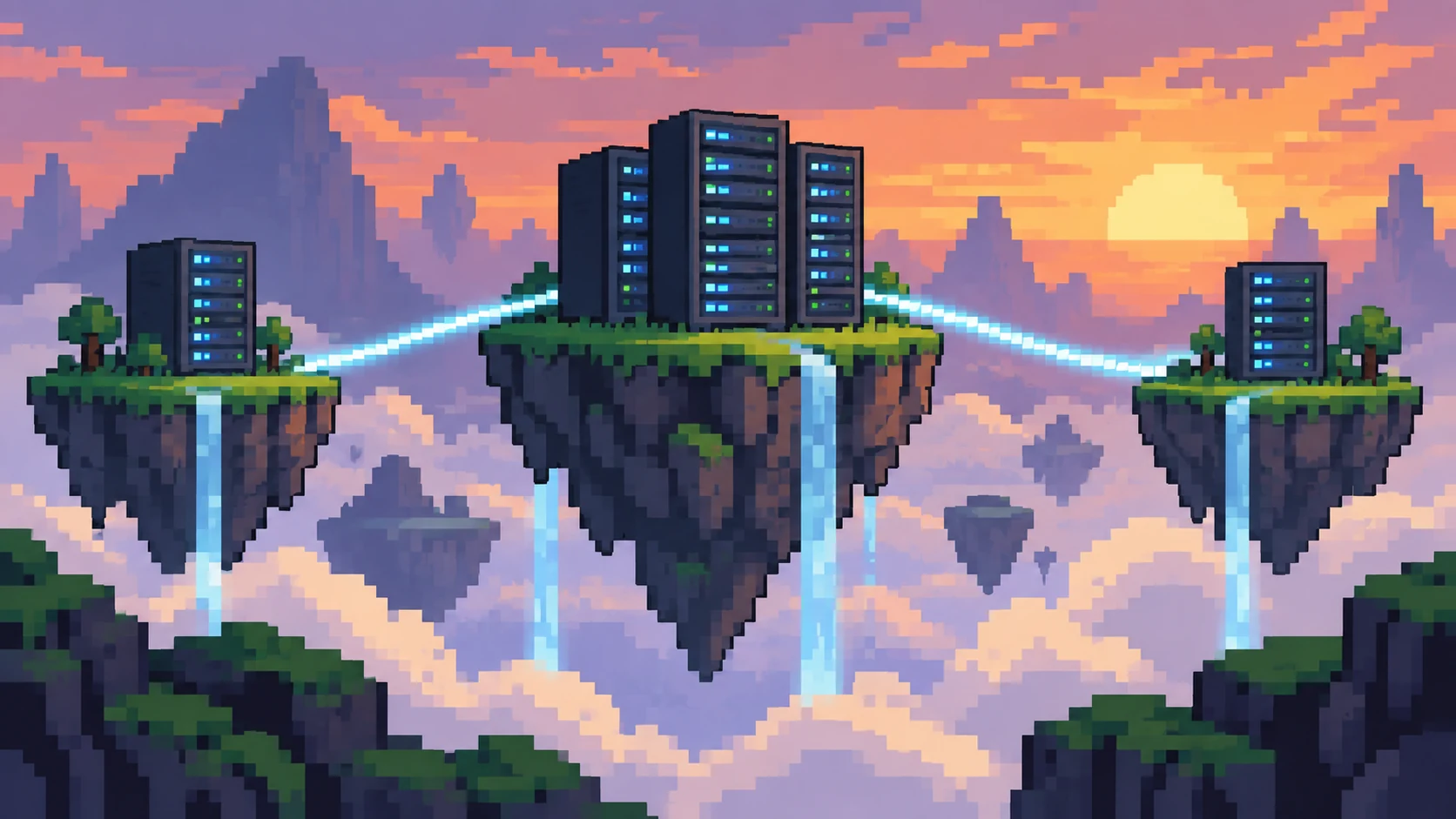 Pixel art backup illustration