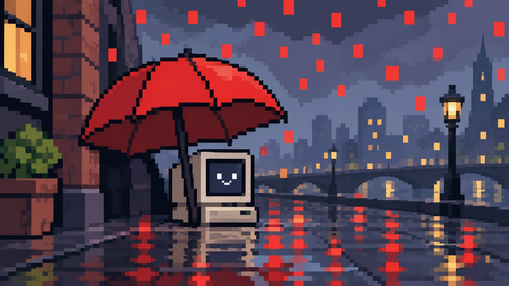 Pixel art update illustration