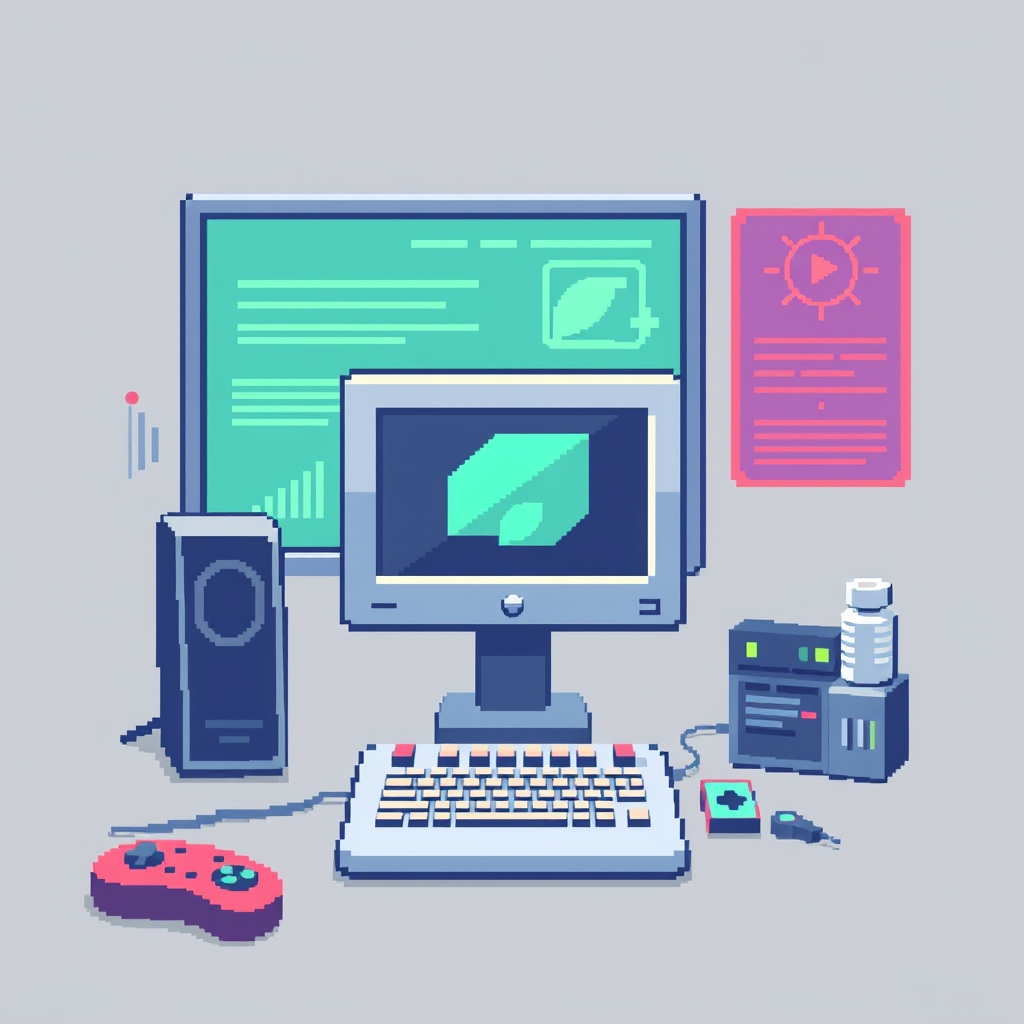 Pixel art illustration for the Gaming brief