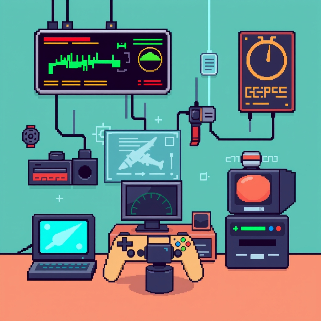 Pixel art illustration for the Gaming brief